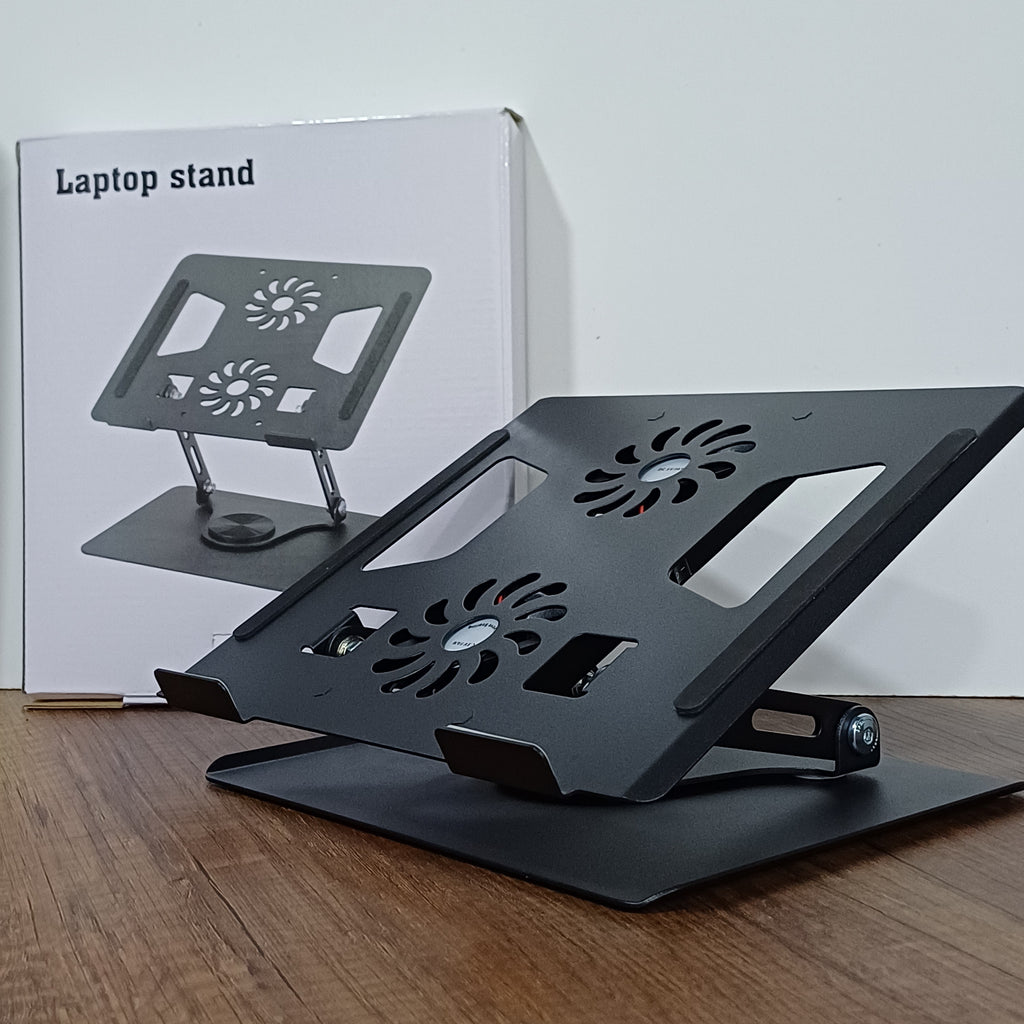 💻👩🏻‍💻DUO: COOLER PARA LAPTOP VENTILADOR DOBLE+ SOPORTE DE METAL PLEGABLE PARA CELULAR 📲🤩