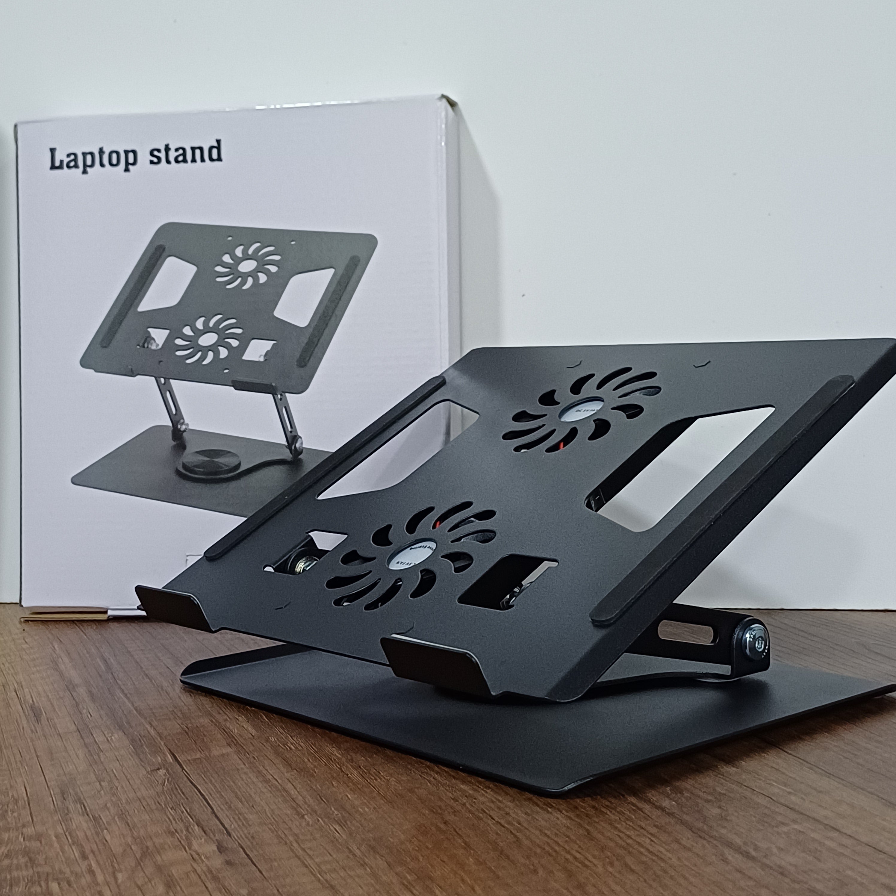 💻👩🏻‍💻DUO: COOLER PARA LAPTOP VENTILADOR DOBLE+ SOPORTE DE METAL PLEGABLE PARA CELULAR 📲🤩